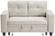 Homelegance® Robinson Beige Loveseat with Pull-Out Bed, Shelves, and Charging Ports-4