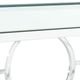 Elements International Pearl Glass Top Coffee Table With Chrome Base-3