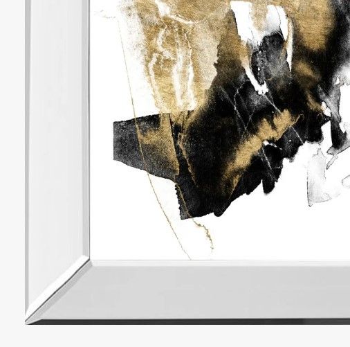 Classy Art Black and Gold Splash I by Jennifer Goldberger Wall Art-1