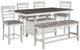 New Classic® Home Furnishings Richland 6-Piece Gray/Vintage Cream Counter Dining Set-0