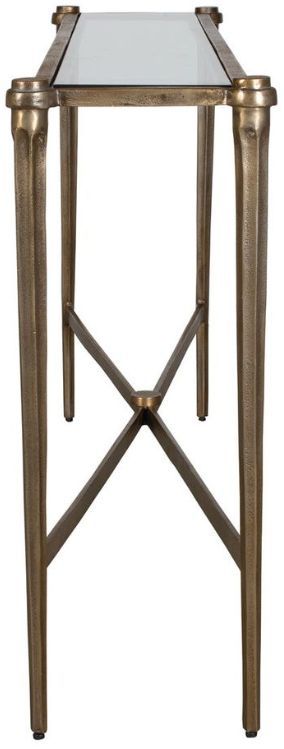 Uttermost® Amara Antique Brass Console Table-3