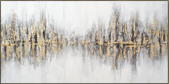 Classy Art Style 17 Hand Painted Textured Canvas with Foil Wall Art-0
