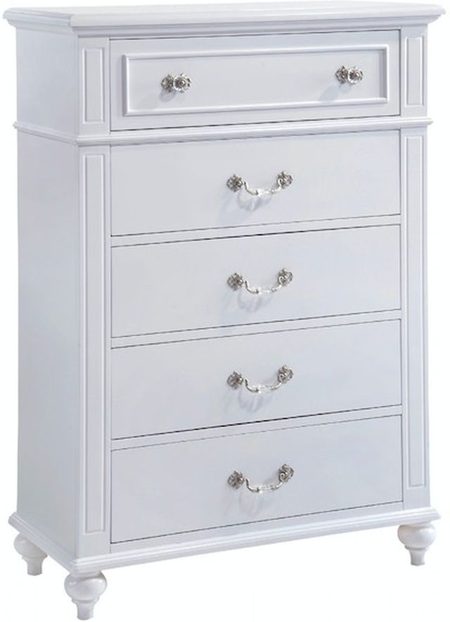 Elements International Alana 3-Piece White Full Youth Bedroom Set-2