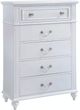 Elements International Alana 3-Piece White Full Youth Bedroom Set-2