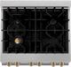 ZLINE Autograph Edition Legacy 30" Satin Stainless Steel Pro-Style Dual Fuel Range with Electric Convection Oven and White Matte Door-2