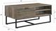 ACME Furniture Homare Rustic Oak Coffee Table with Black Base-2
