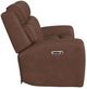 Flexsteel® Warren Classic Brown Leather Power Reclining Sofa with Console, Power Headrest and Lumbarand Lumbar-3