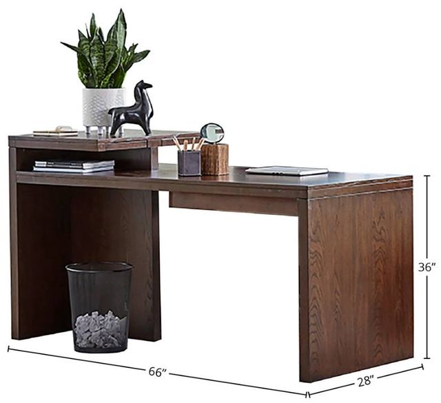 Parker House® Elevation Warm Elm 66" Writing Desk-3