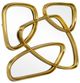 A & B Home Gold Large Irregular Wall Mirror-2