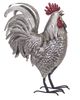 A & B Home Antique Gray Iron Rooster Statue-0