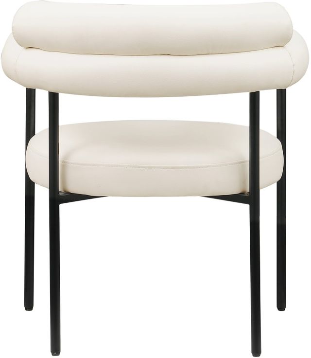 Meridian Furniture Blake Cream/Matte Black Upholstered Dining Arm Chair-3