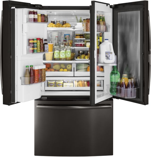 GE Profile™ 27.8 Cu. Ft. Black Stainless Steel French Door Refrigerator-3