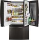 GE Profile™ 27.8 Cu. Ft. Black Stainless Steel French Door Refrigerator-3