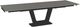 Amisco Customizable Amelia 112" Rectangular Extendable Table with 0.5" Taupe Glass Top and 2 Leaves-1