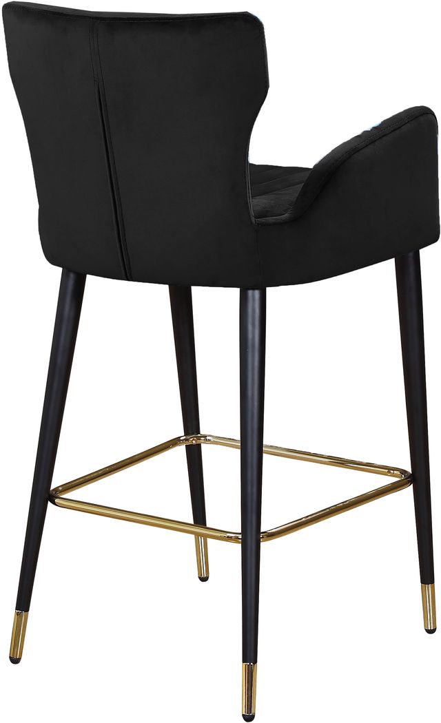 Meridian Furniture Luxe Black Velvet Counter Stool-1