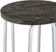 Coaster® Barcelo Gray Faux Marble Top Side Table with Chrome Metal Base-4