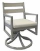 Ratana Lucia Ash Grey Swivel Rocking Arm Chair-0