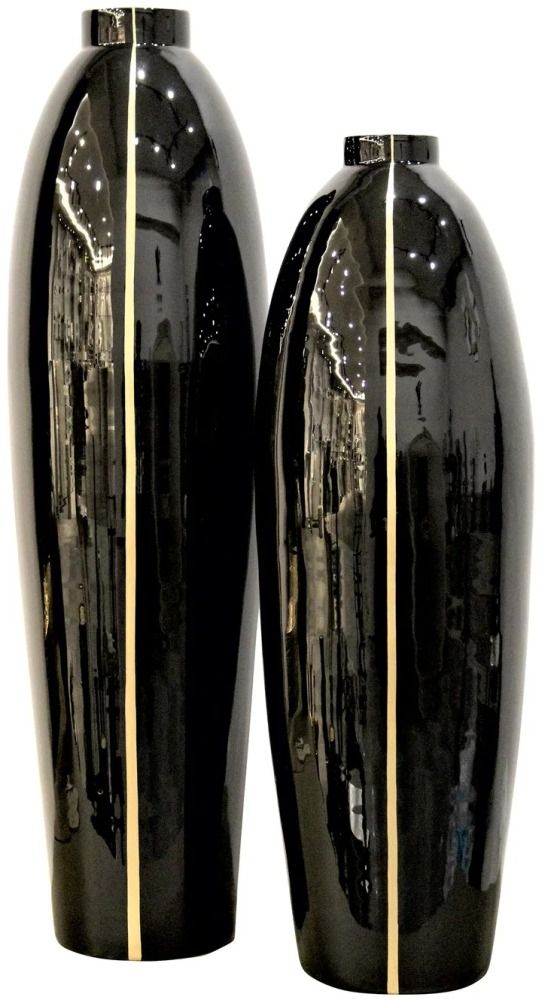 Harp & Finial® Onyx Black Large Vase-1