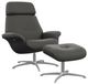 Fjords® Customizable Falcon Classic Comfort Ottoman with Brushed Star Base-4