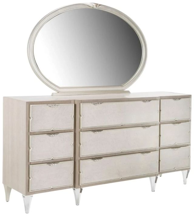 Michael Amini® Camden Court Pearl/Platinum Dresser and Mirror-0