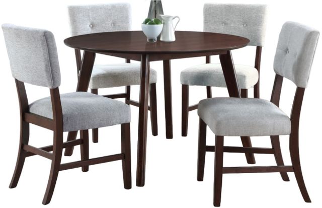 New Classic® Home Furnishings Tioga 5-Piece Brown Cherry/Gray Dining Set-0
