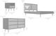 Armen Living Saratoga 4-Piece Black/Brown King Panel Bedroom Set-2