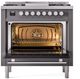 Ilve® Professional Plus II 36" Graphite Matte Pro Style Dual Fuel Range-2