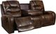 Corinthian Furniture Brookshire Carmel Power Reclining Sofa with Dropdown Table and Headrest-0