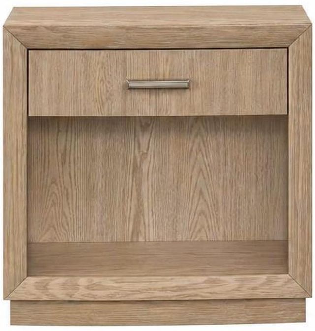 Bernards Cascades Latte Open Nightstand with LED Lighting-0