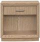 Bernards Cascades Latte Open Nightstand with LED Lighting-0