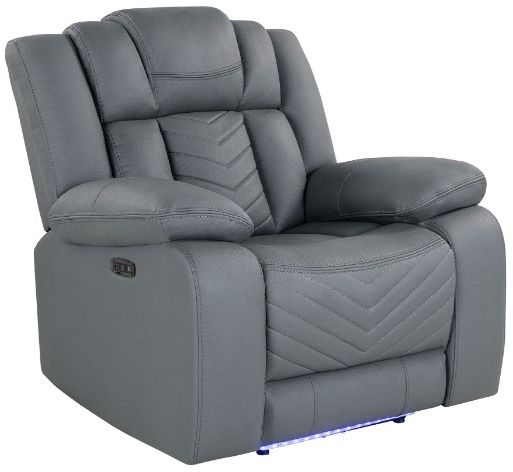 Global Furniture USA U7068 Gray Power Recliner Chair-0
