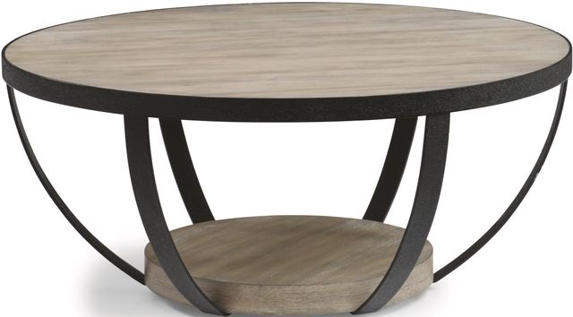Flexsteel® Compass Gunmetal/Whitewash Round Coffee Table-0