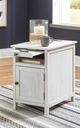 American Wholesale Furniture Claypool Whitewash Chairside Table-3