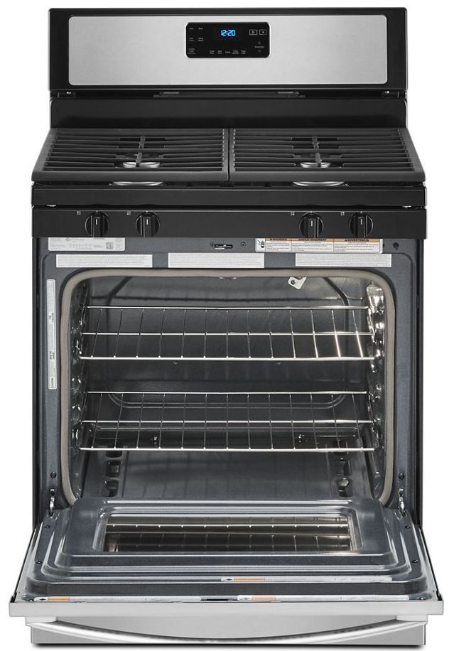 Whirlpool® 30" Stainless Steel Free Standing Gas Range-1