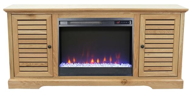 Legends Home Topanga Natural 68" Fireplace TV Stand-1