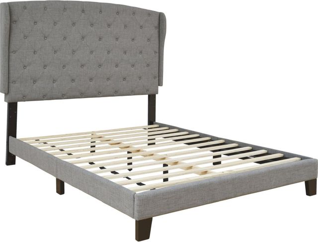 Signature Design by Ashley® Vintasso Gray Queen Upholstered Panel Bed-1