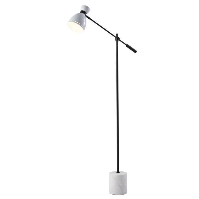 Adesso® Sadie Black And White Floor Lamp-0
