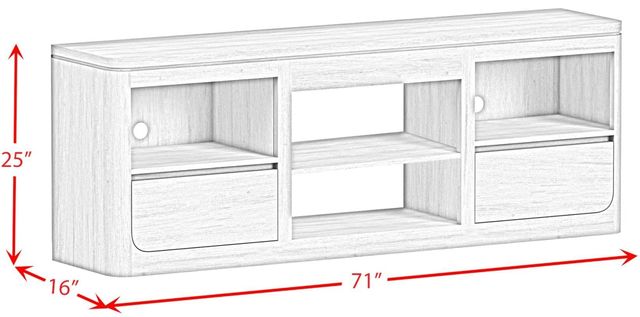 Elements International Rosalie Natural 71" TV Console without Fireplace Insert-2