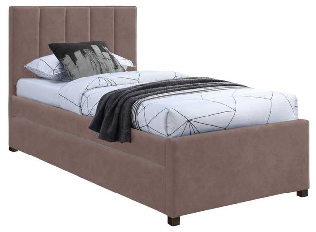 Meridian Furniture Hudson Brown Twin Upholstered Trundle Bed-0