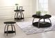 Coaster® Dacre 3-Piece Dark Charcoal Occasional Table with Black Nickel Accent Set-1