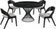 Armen Living Cirque Polly 5-Piece Black Dining Set-0
