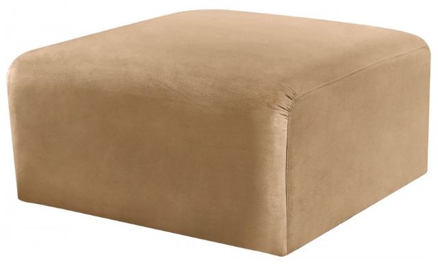 Meridian Furniture Arc Camel Velvet Ottoman-3