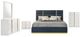 Coaster® Ines 5-Piece Navy/White High Gloss Queen Panel Bedroom Set-0