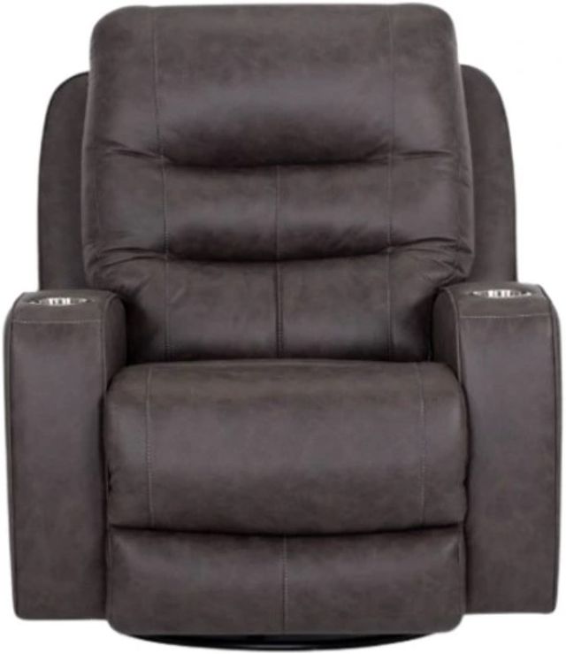 Franklin™ Aspen Duvall Gunmetal Power Swivel Recliner-1