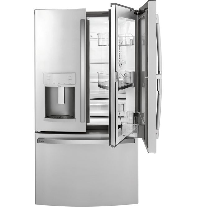 GE Profile™ 36 in. 22.1 Cu. Ft. Fingerprint Resistant Stainless Steel Counter Depth French Door Refrigerator-3