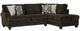 Albany Industries 2-Piece Galactic Chocolate Right-Arm Facing Chaise Sectional-0