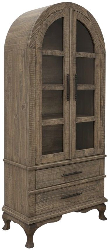 International Furniture Direct Arlette Muted Brown Door Cabinet-0