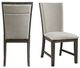 Elements International Grady Walnut Upholstered Dining Side Chair-1