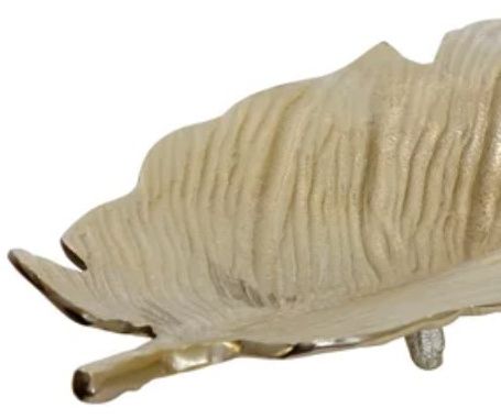 StyleCraft Champagne Gold Small Leaf Dish-1
