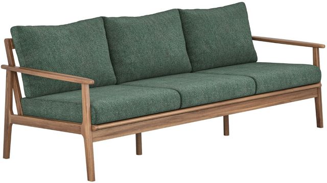 New Classic® Home Furnishings Ashton Moss Acacia/Fabric Outdoor Patio Sofa-0